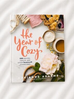The Year of Cozy by Adrianna Adarme - White & Pink Hardcover Book